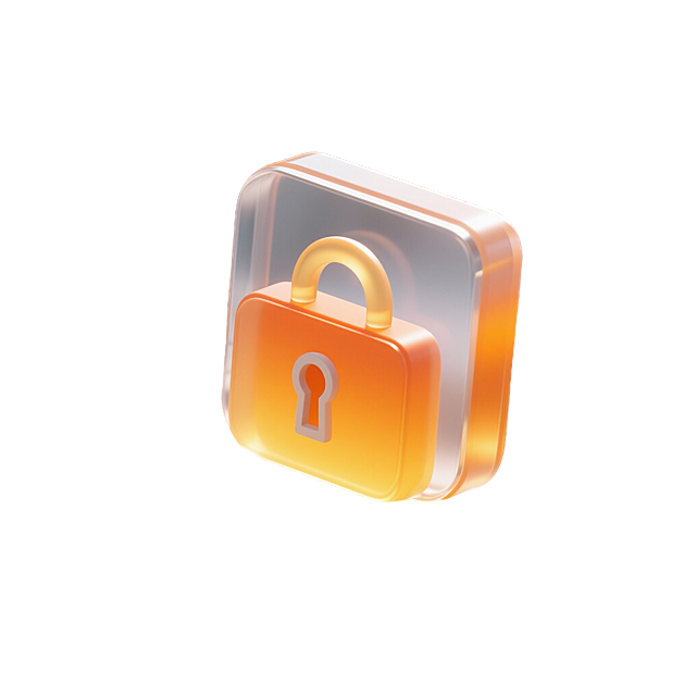 待解锁图标，橙黄色渐变，3D艺术，C4D，磨砂玻璃质感，透明感，UI设计风格，等轴测视角，光线追踪，干净白色背景，参考Pinterest、Dribbble 风格，使用OC渲染器，Blender渲染，减少细节，16K分辨率