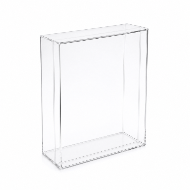 [Main Image 1] High-transparency acrylic display box for Bibles and books, product highlight opening预览效果