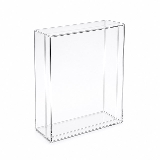 [Main Image 1] High-transparency acrylic display box for Bibles and books, product highlight opening image. Keep the appearance (physical structure, material texture, transparency) of the product absolutely consistent with the input image, eliminate any distortion and color difference, fine processing.
[Atmosphere Style] Minimalist and clean commercial product photography style, meets Amazon cross-border platform aesthetic requirements
[Picture Quality] Commercial photography texture, soft and transparent light, clear and real product, clean and advanced picture
[Elements] The high-transparency acrylic display box is placed on a pure white background, the product occupies 85% of the picture, full screen without border. The box is empty, highlighting the high permeability of the material, can clearly see through the entire box. All four sides are sealed structure, showing the overall appearance of the product.
[Light and Shadow] Soft studio uniform light, main light from the front, auxiliary light from the side to highlight the transparency of acrylic, light transition natural, no harsh shadows, highlight the smooth and transparent material characteristics
[Color Matching] Main color pure white background, auxiliary color transparent clear acrylic, the overall picture is refreshing and clean
[Perspective Composition] 45-degree oblique front view, complete product outline, no cutting, product centered
[Text Layout] No additional marketing text or logos are allowed, compliance with Amazon cross-border platform specifications
[Proportion Resolution] 1:1 proportion, 2048px * 2048px, 2K resolution, super high definition
[Negative Prompt] Deformation, watermark, text clutter, blurred product image, messy background