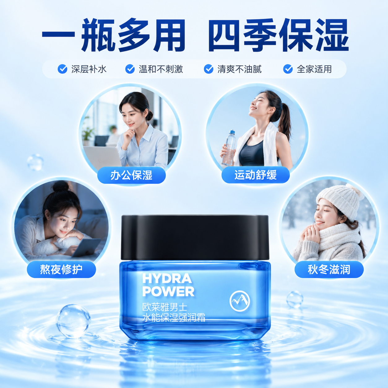 [主图-6] 适用人群与场景 多场景适用 干皮油皮都能用 四季… - 图片创意预览