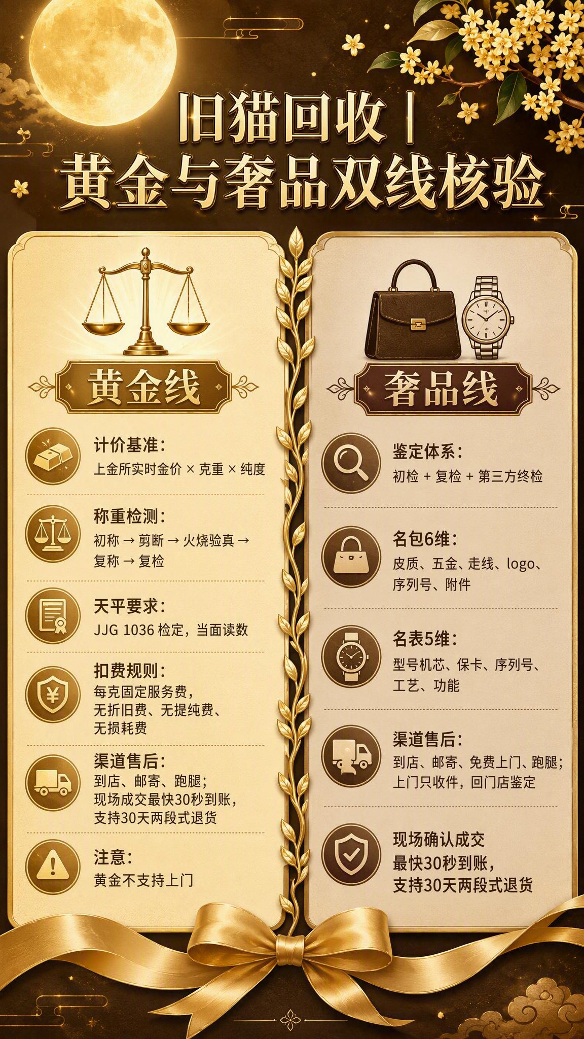 轻奢卡片风竖版海报，中秋主题。主色调暖金色、米棕色、深咖色。顶… - 图片创意预览