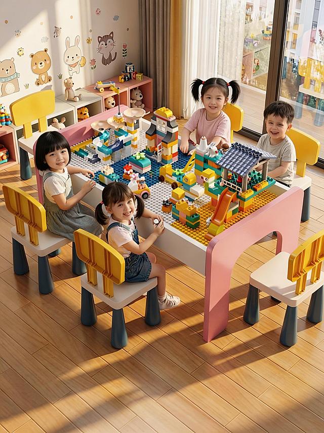 将图中的孩子换成中国面孔的小孩，其余元素保持不变，整体氛围依旧温馨活泼