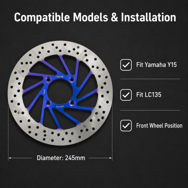 [Screen 4] Installation and compatibility description page for the brake disc, explain the applicabl预览效果
