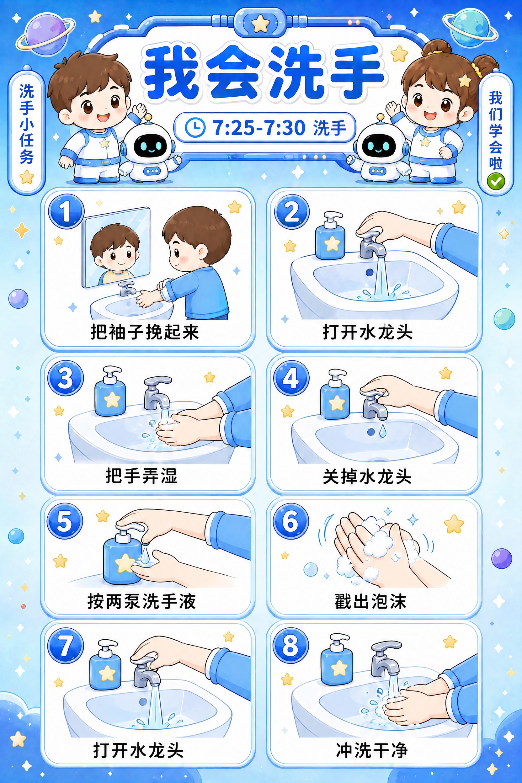 仅修改画面右侧竖排小标签中的文字：将原来的「我们一同学会啦」替… - 图片创意预览