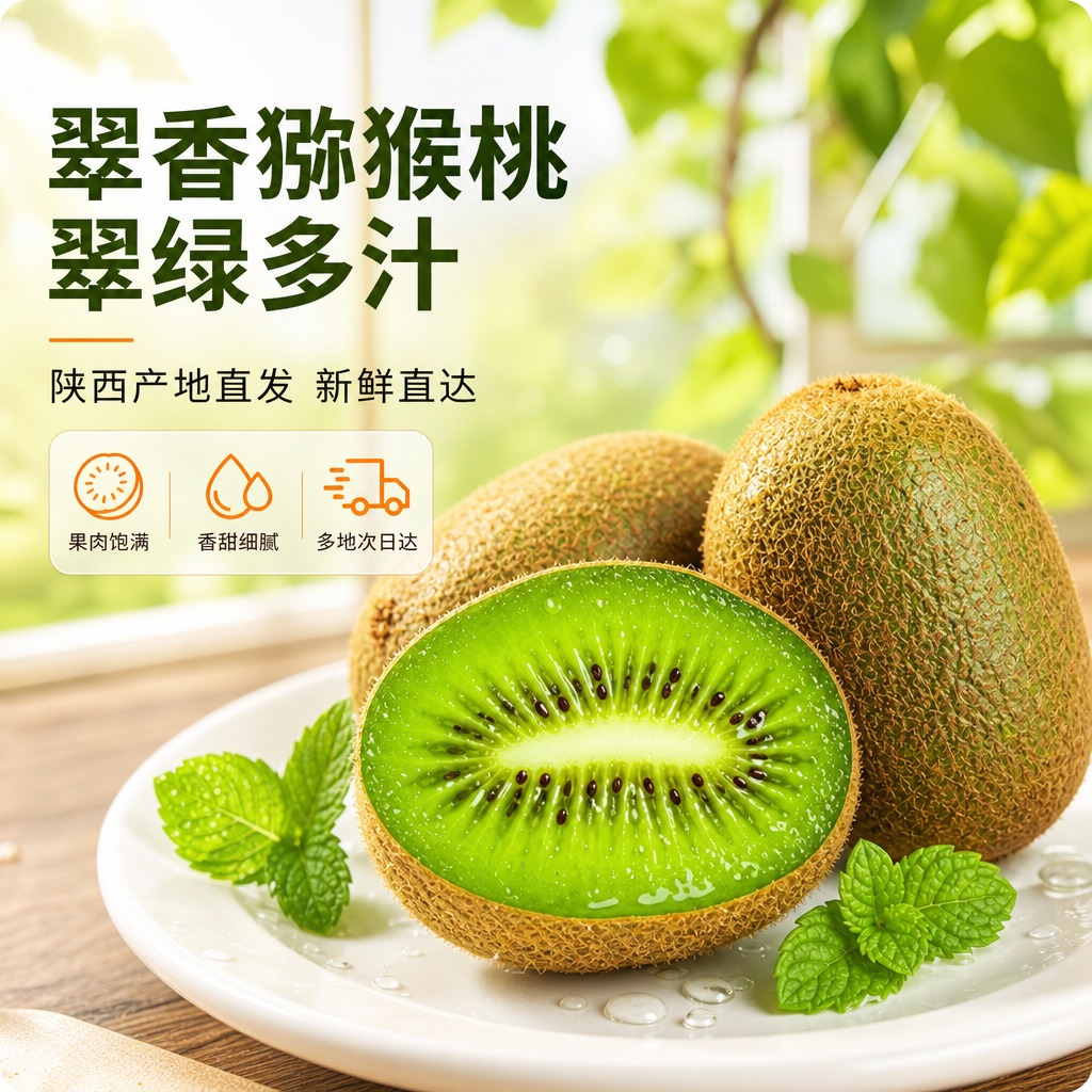 [主图-1] 首图点击率 食欲诱惑 突出翠香猕猴桃翠绿多汁与产… - 图片创意预览