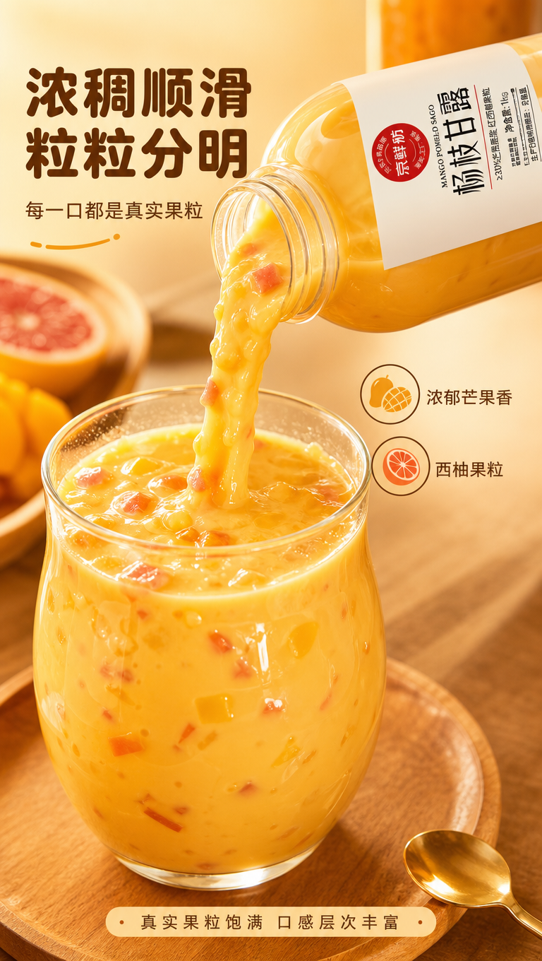 [商品] 使用【图1】京鲜舫杨枝甘露1kg瓶装饮料；保留瓶身标… - 图片创意预览