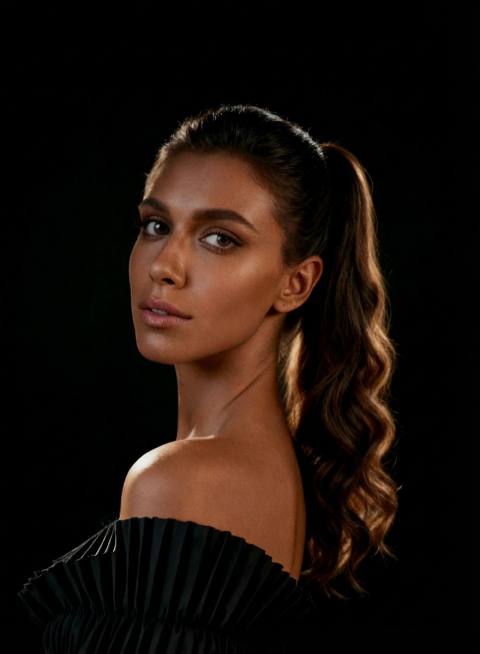 将模特换成棕色皮肤预览效果