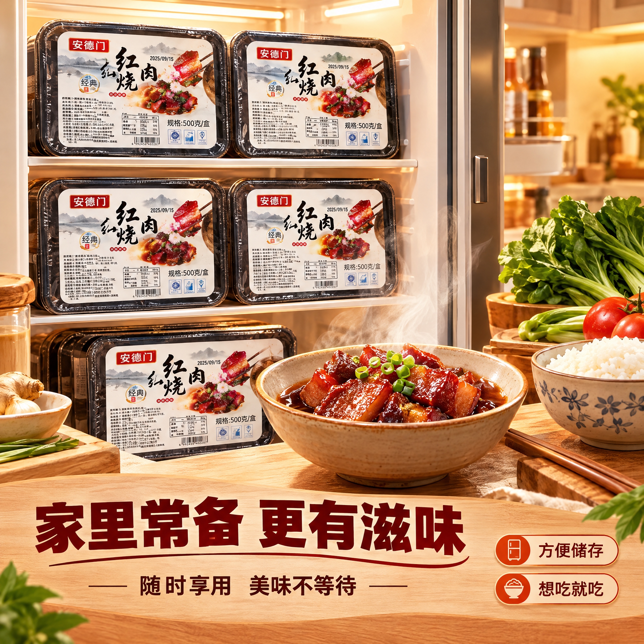 [商品] 使用【图1】安德门红烧肉包装；保留包装原貌、"安德门… - 图片创意预览