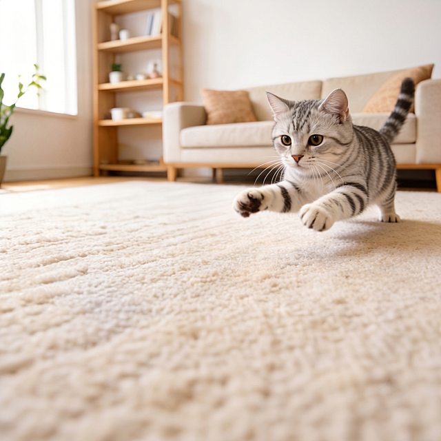 去掉所有文字和产品，猫的动作和其他结构不变