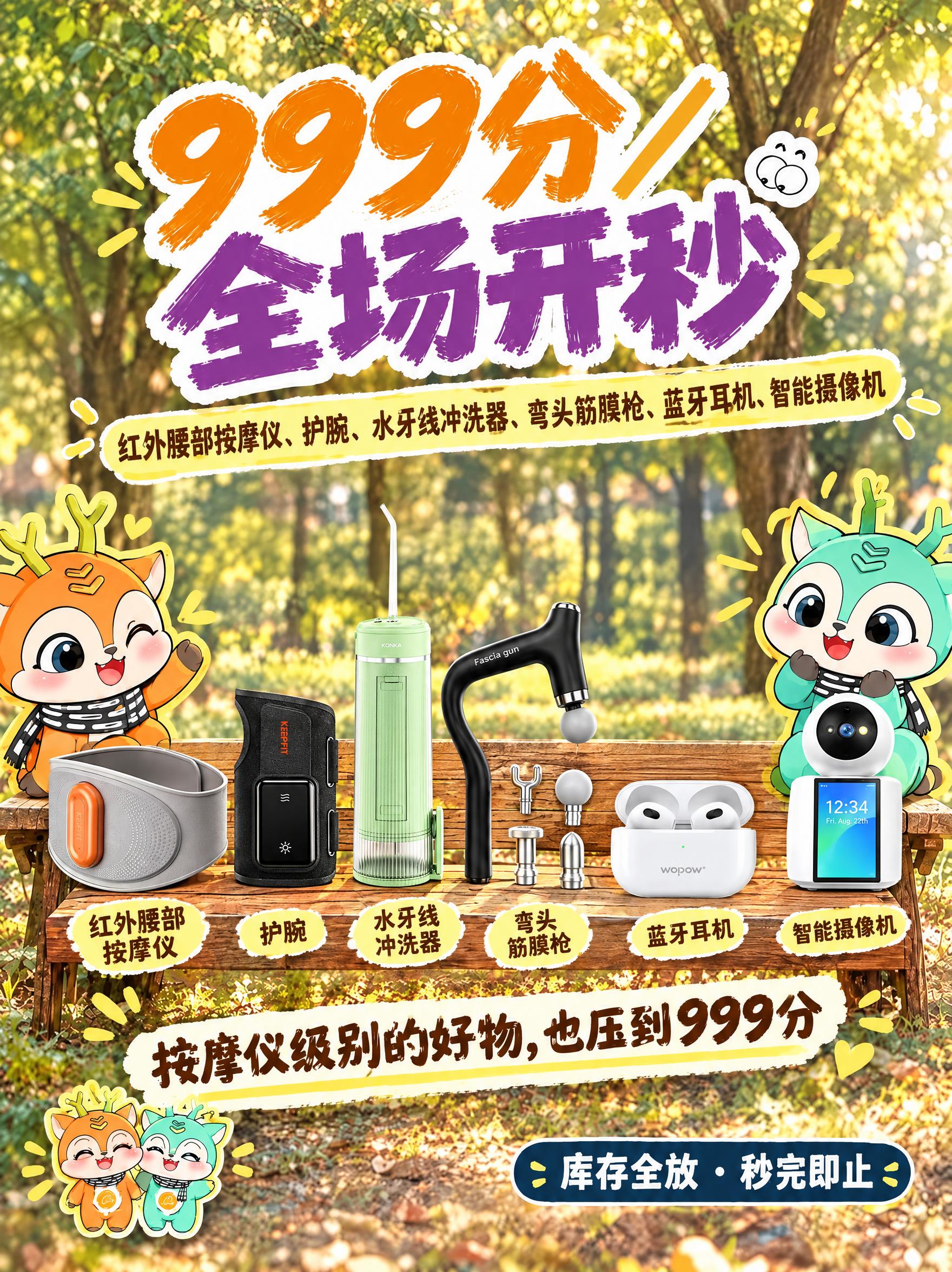 以图1为整体风格与版式参考，保留其暖色阳光公园林荫背景、木质长… - 图片创意预览