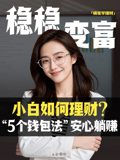 金融类知识科普自媒体博主新人小白财经理财知识指南大字人像小红书封面