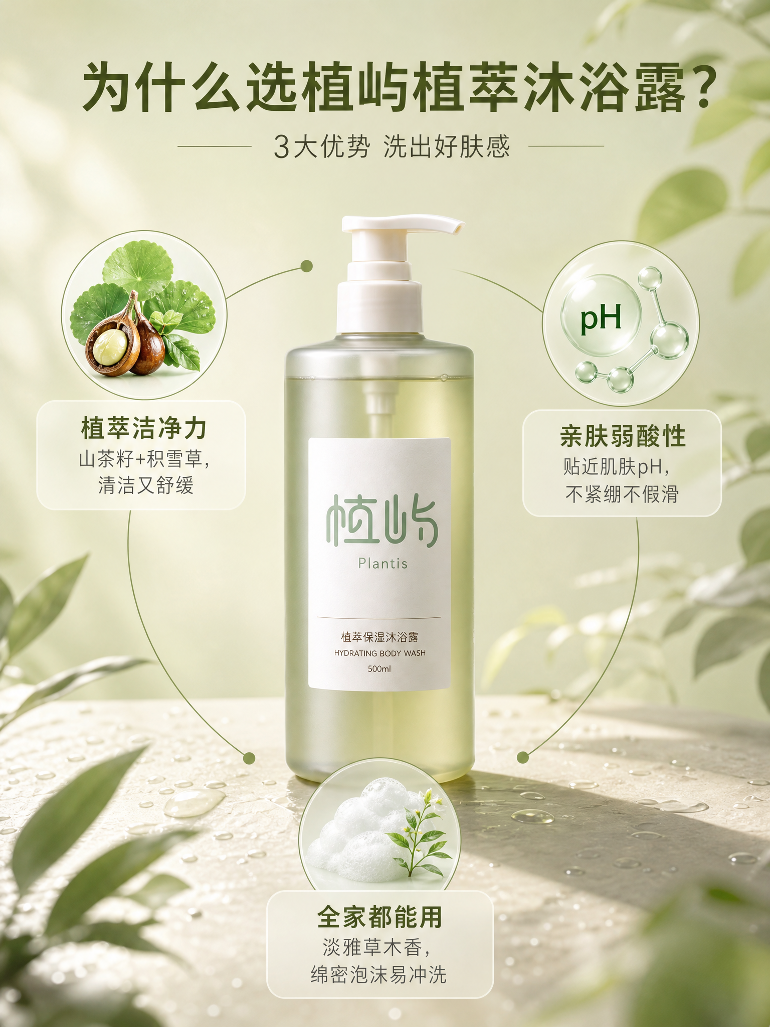 [商品] 使用【图1】植屿植萃保湿沐浴露500ml；保留瓶身磨… - 图片创意预览
