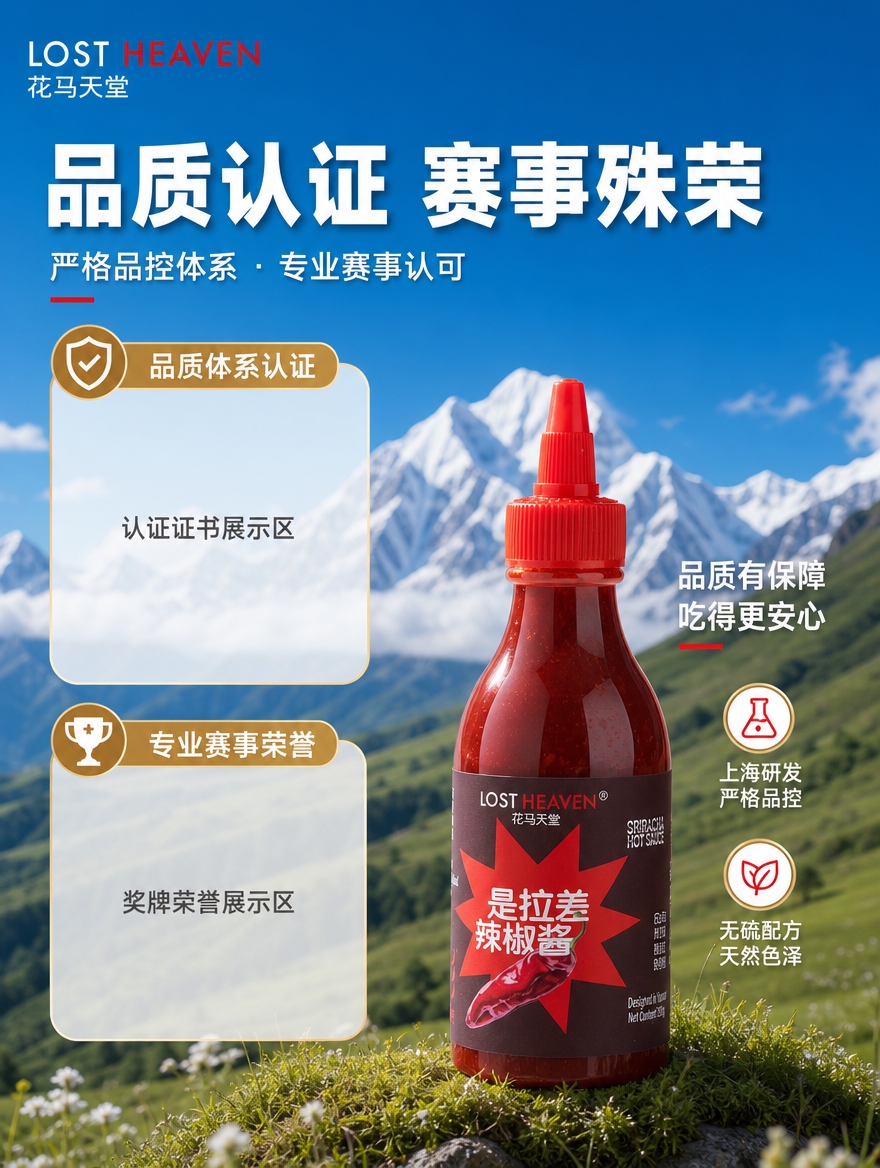 [商品] 使用【图1】是拉差辣椒酱产品实拍图；保留瓶身形状、红… - 图片创意预览