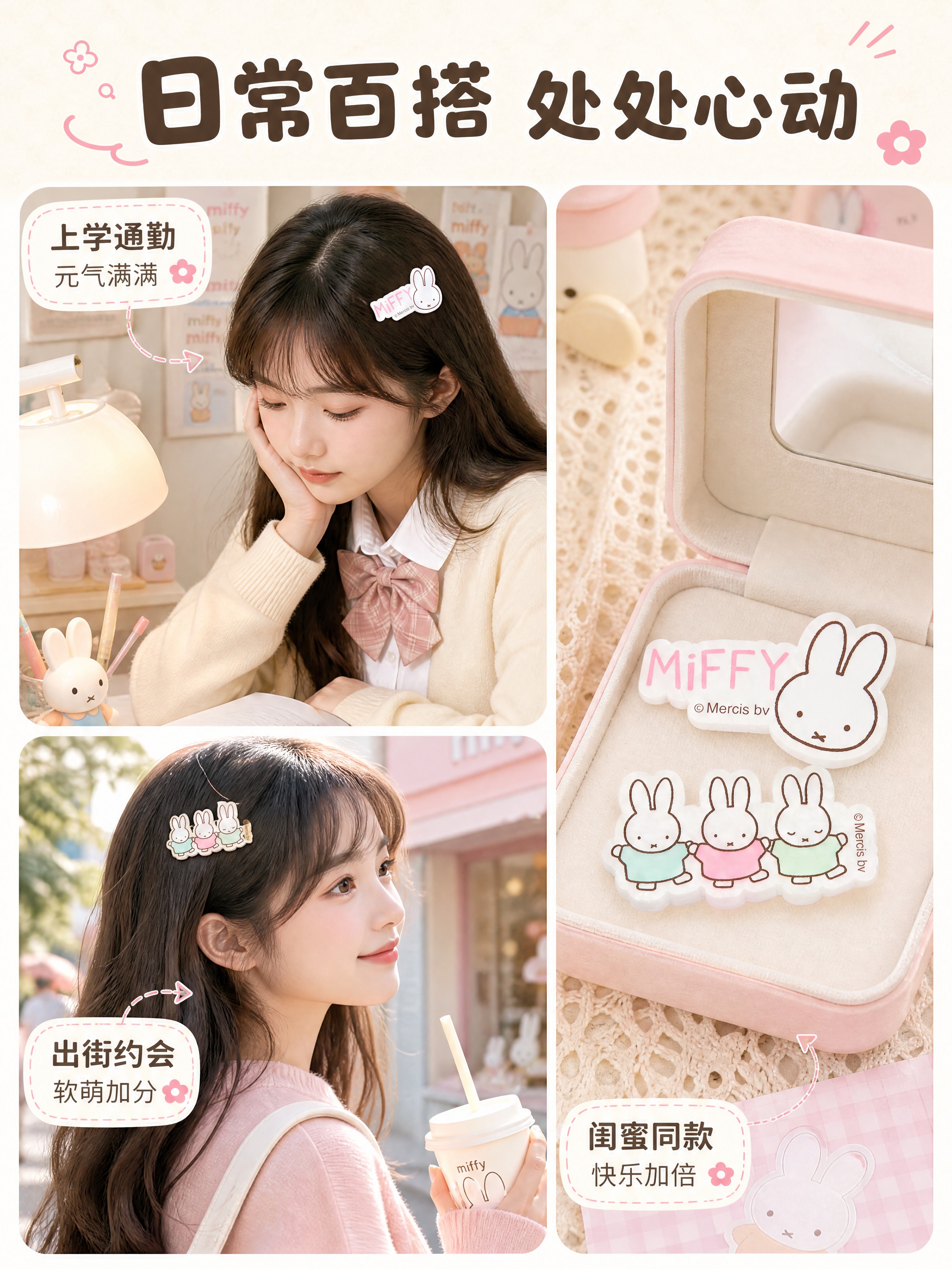 [商品] 使用【图2】米菲亚克力发夹两件套；保留两款发夹完整结… - 图片创意预览