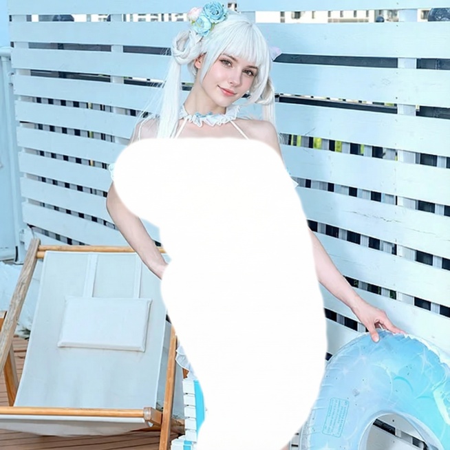 这4张图片，分别换成欧美国家年轻女人脸，同一个人的脸，不要亚洲人的脸，欧美人预览效果