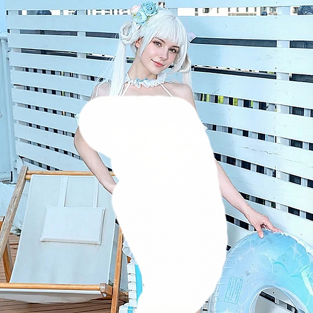 这4张图片，分别换成欧美国家年轻女人脸，同一个人的脸，不要亚洲人的脸，欧美人