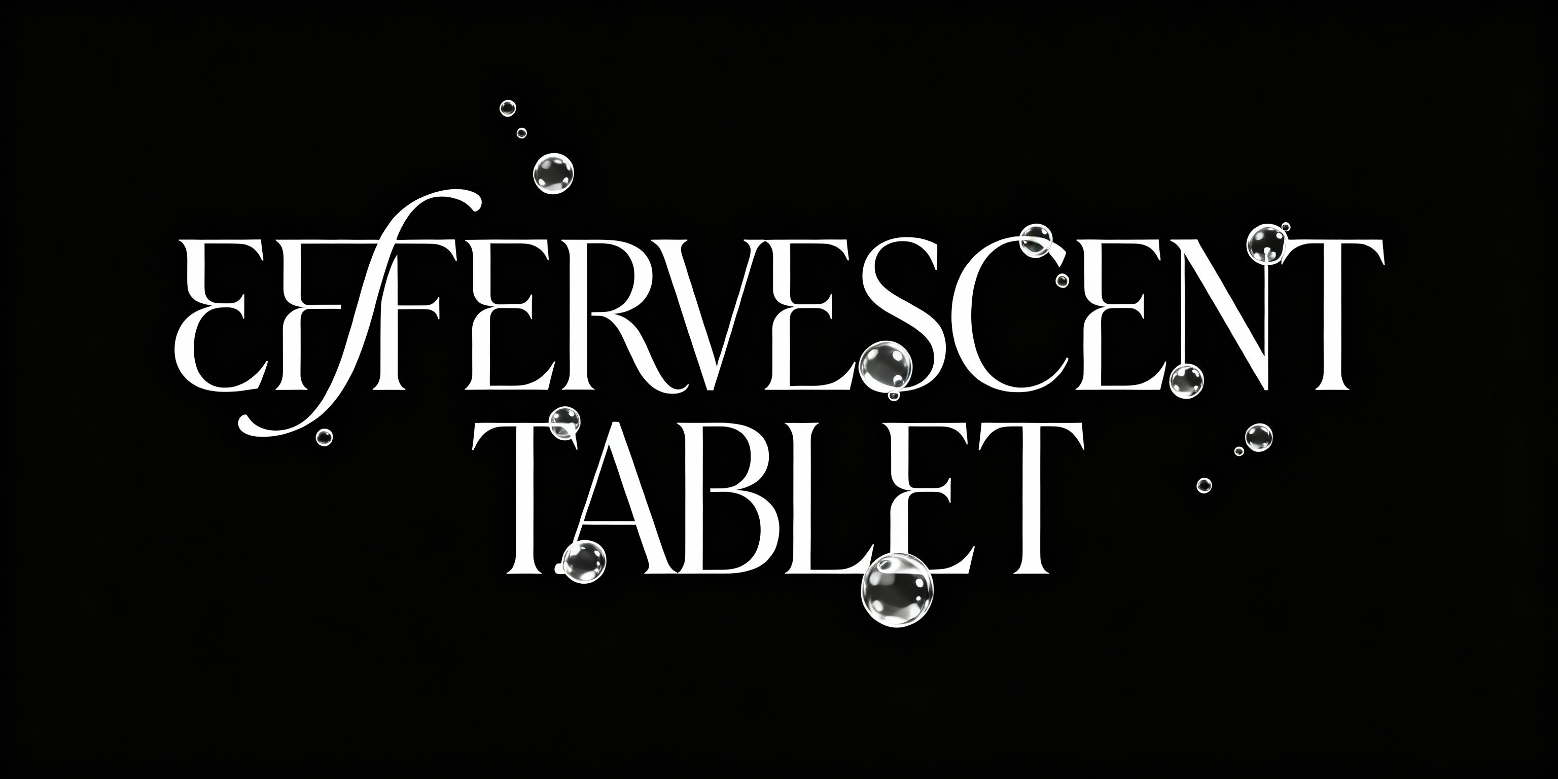 EFFERVESCENT TABLET字体设计 - 图片创意预览