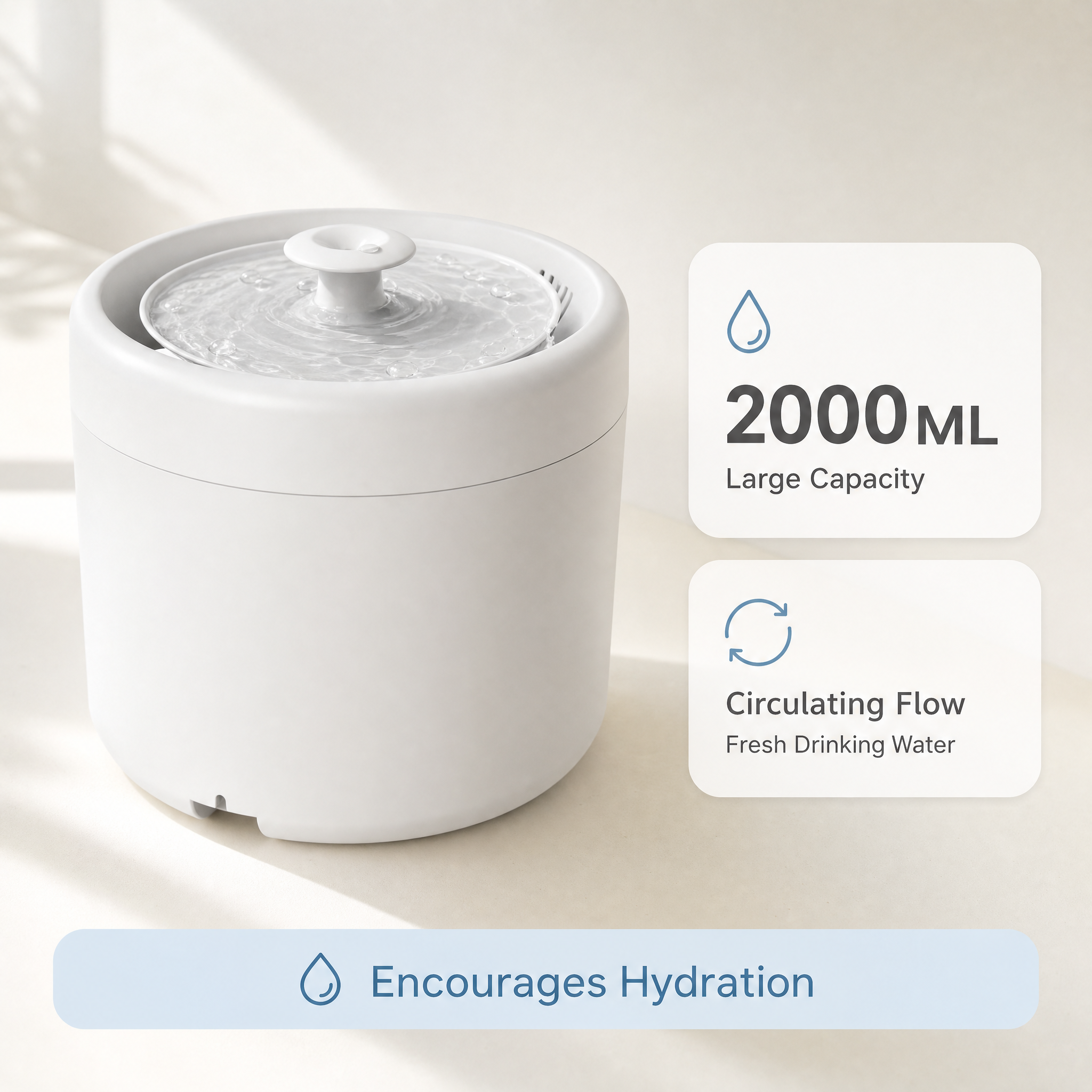 [主图-2] 核心容量与循环出水功能图，任务是证明2000ML… - 图片创意预览