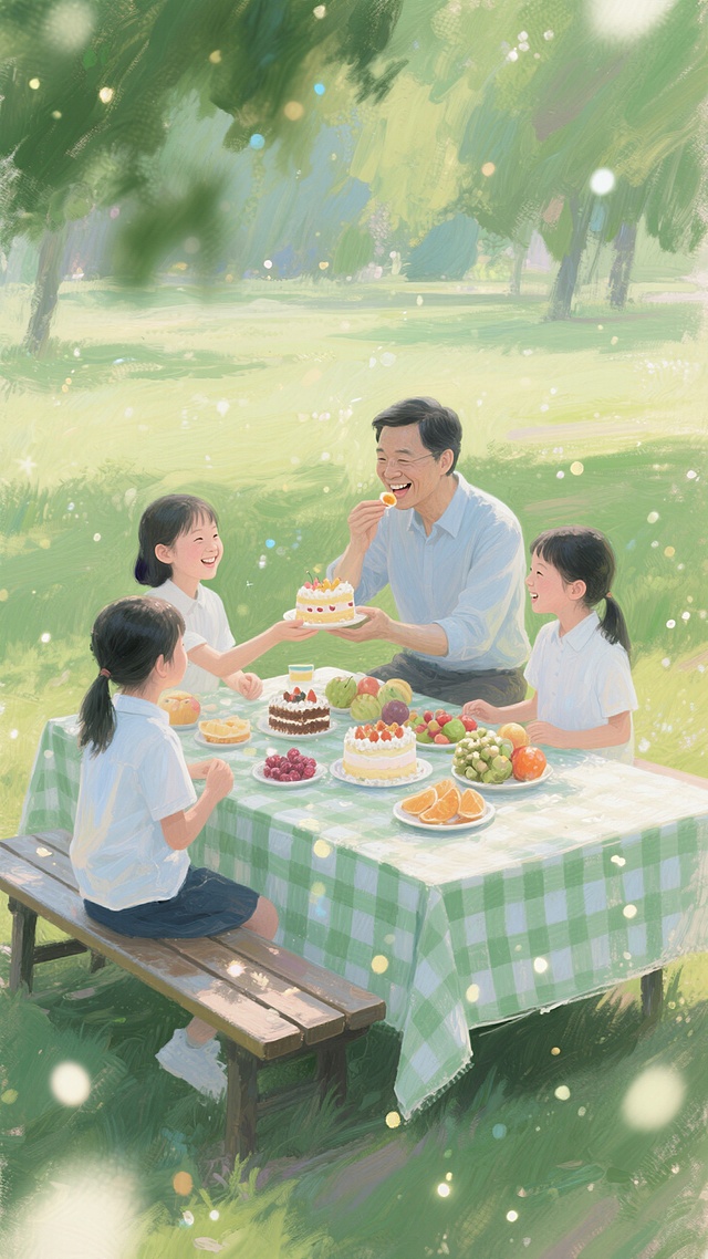 🌳淡绿公园野餐！师生互动氛围太治愈