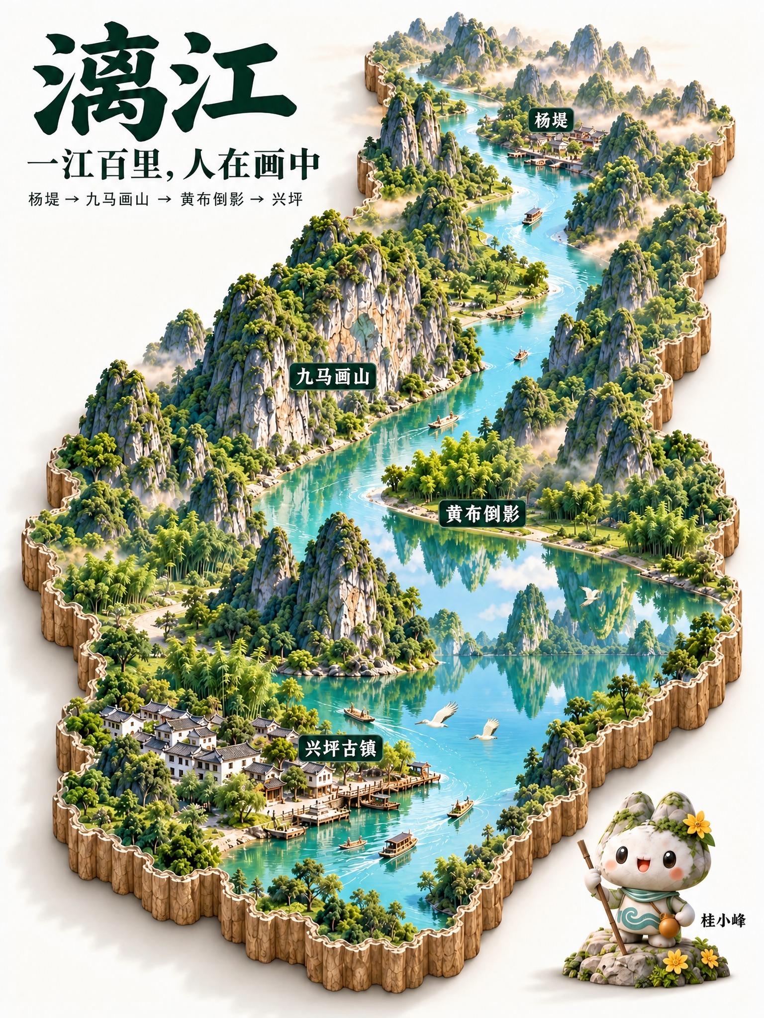 图生图同款微改创作：保持原图整体构图、3D微缩地图风格、白色背… - 图片创意预览