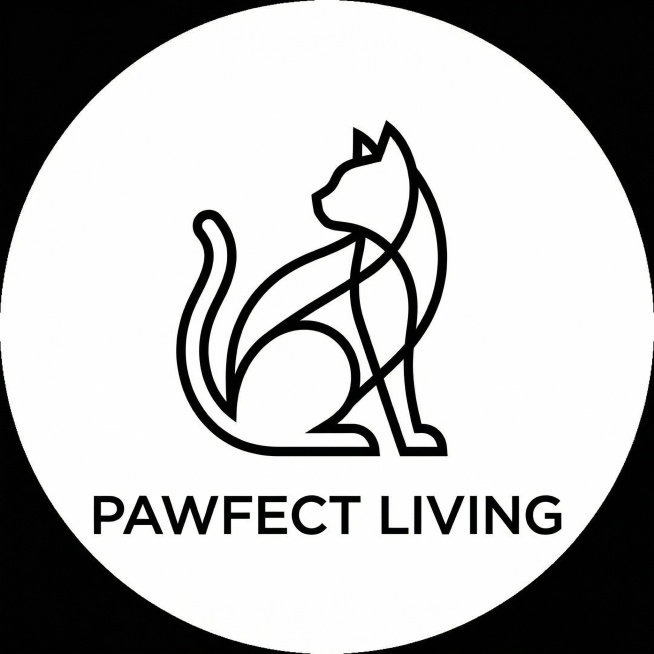 店铺名字叫Pawfect Living，生成一个店铺logo，要求高端简约大气，有猫咪元素预览效果