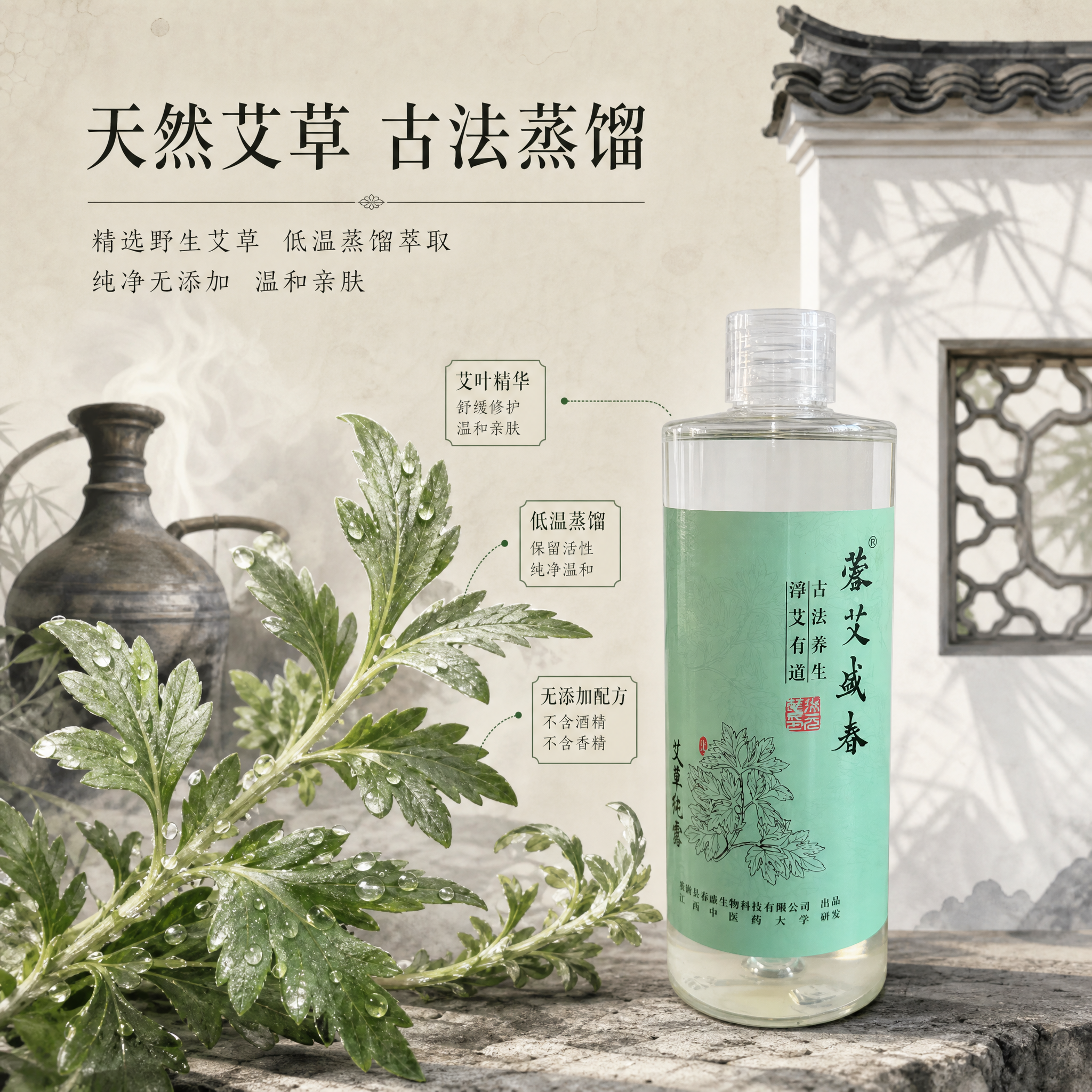 [主图-2] 核心成分解析 艾草天然萃取 徽派新中式风格 [统… - 图片创意预览