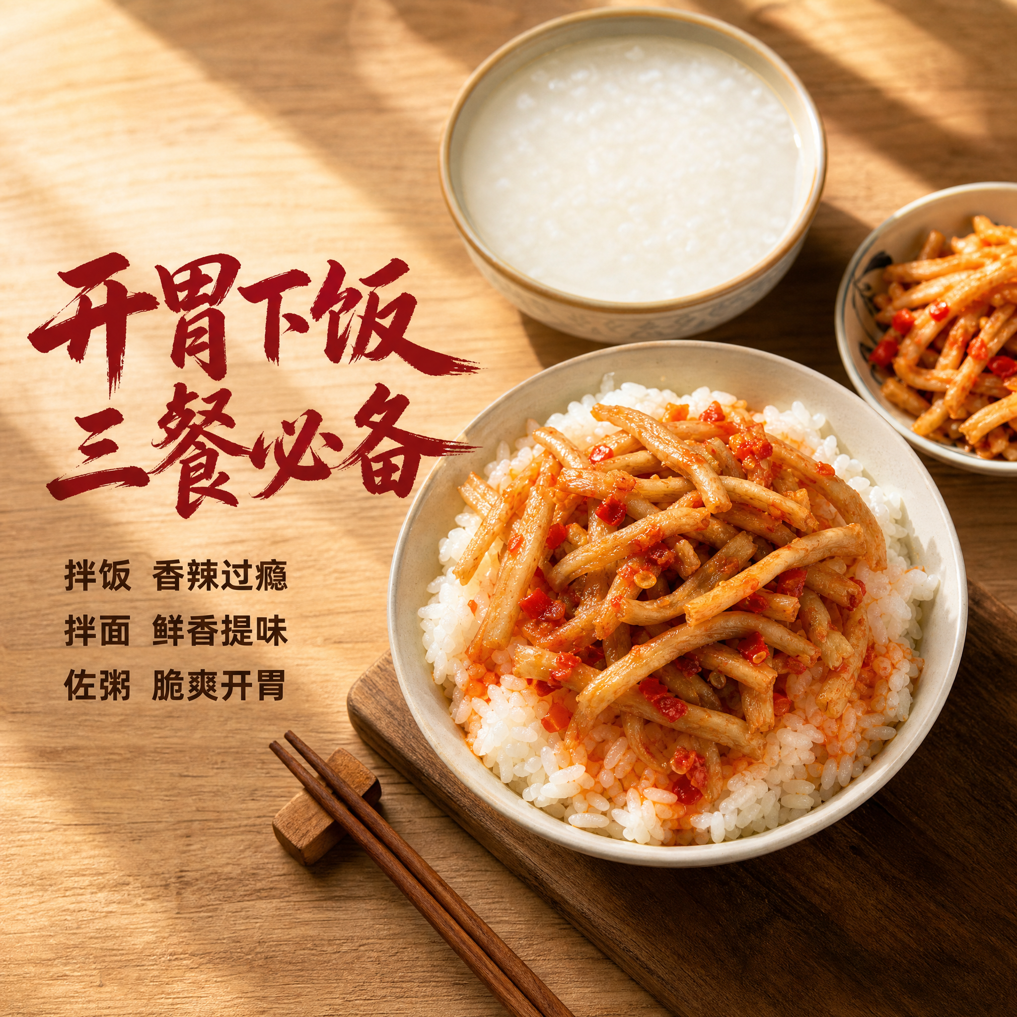 [主图-4] 食用场景展示，拌饭拌面佐粥的家常美味真实体验 [… - 图片创意预览