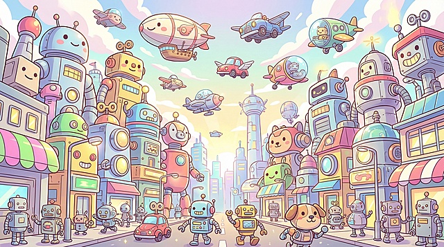 卡通机械都市的背景