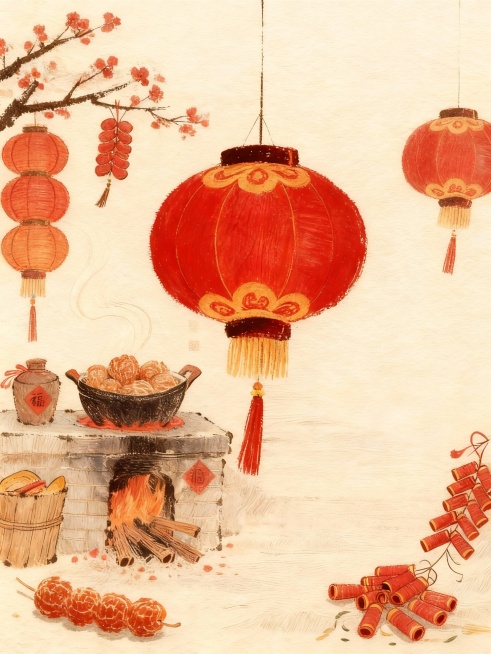 最左边的那三个灯笼，漏出全部，不要有遮挡预览效果