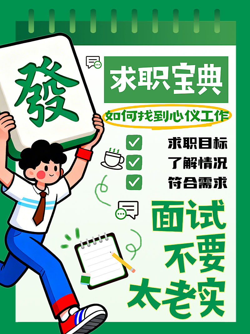 小红书求职攻略吸睛大字封面