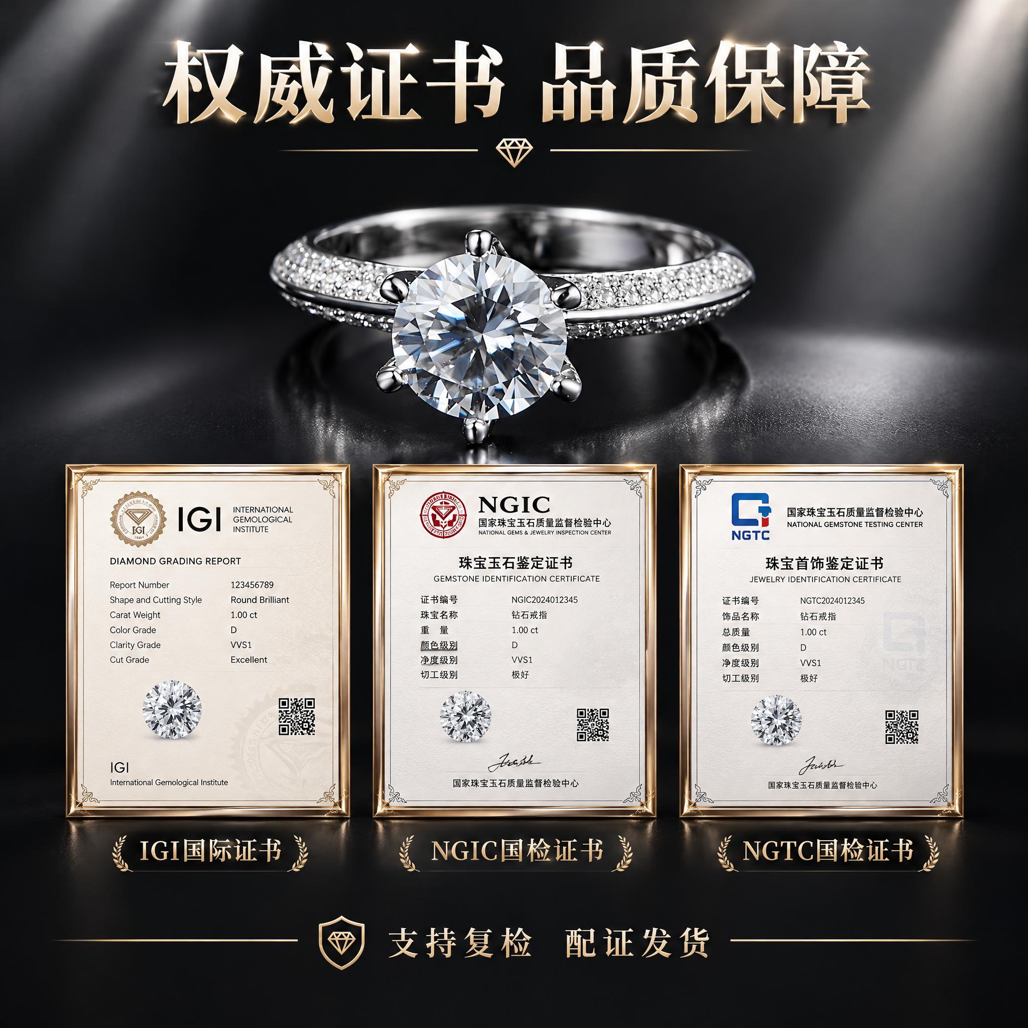 [主图-4 PT950铂金组] 证书与品质 权威认证。 [统一… - 图片创意预览