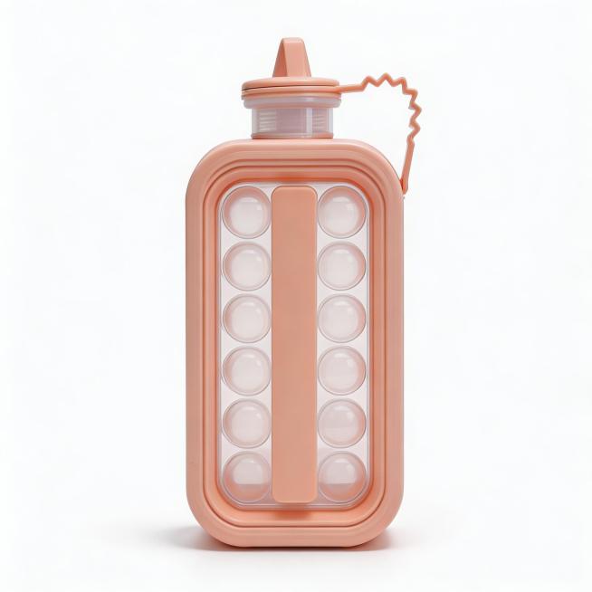 只保留冰壶瓶子，将背景更换为纯白色，保持冰壶瓶子立起来的形态不变，保留产品真实质感，场景真实干净预览效果