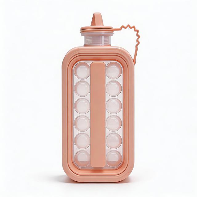 只保留冰壶瓶子，将背景更换为纯白色，保持冰壶瓶子立起来的形态不变，保留产品真实质感，场景真实干净