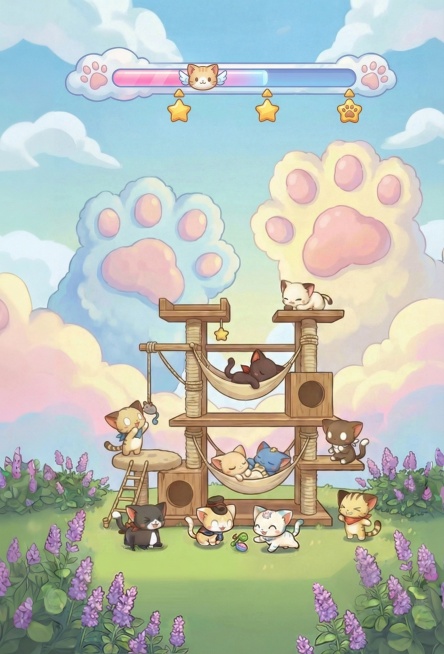 加一个非常有创意的游戏进度条，简单不要太复杂预览效果