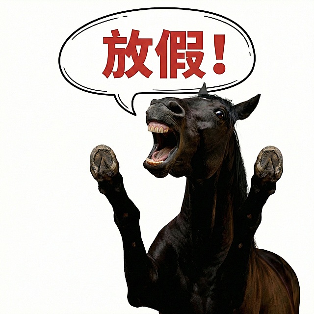 马的头在网上抬一点，两个马蹄在分开点