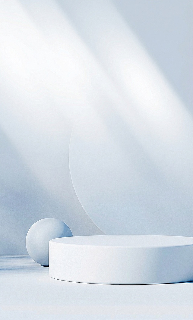 放大圆柱形平台100%，降低50%，小球拿到平台后面去稍微放大一点露出3/5