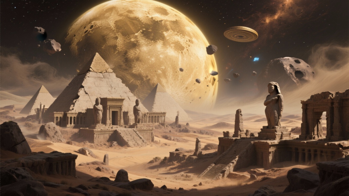 帮我生成50张关于月亮或者星球的图片预览效果