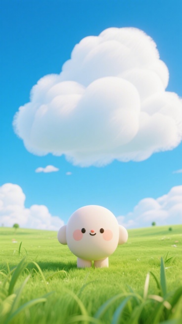 蓝天白云草地预览效果