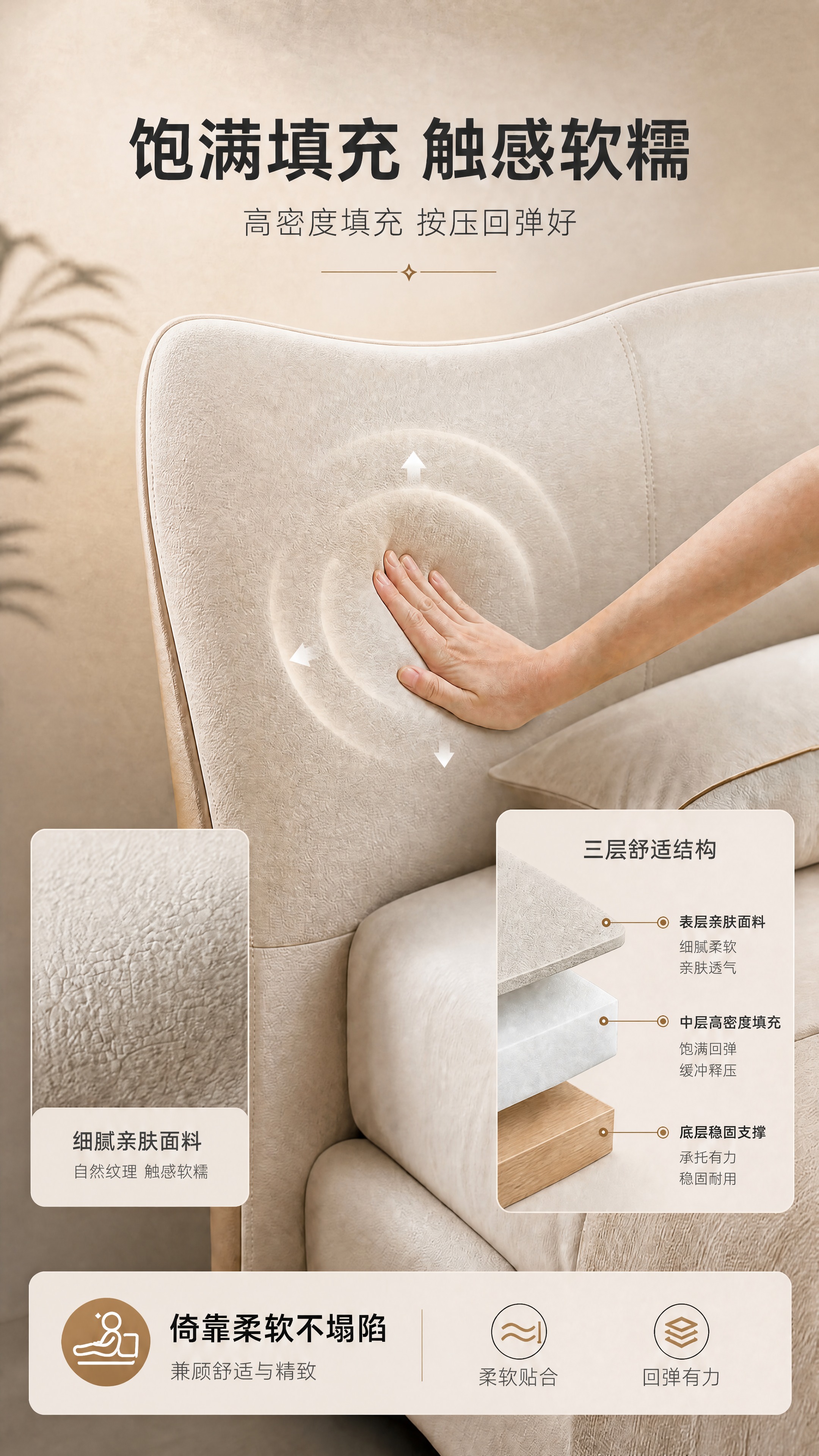 修改床头造型：将床头改为微微月牙形的弧度，即床头顶部中间略微向… - 图片创意预览