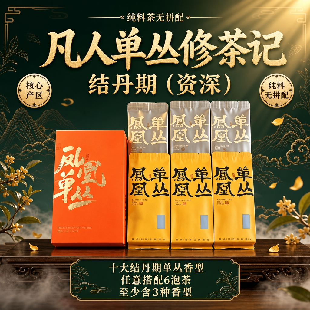 [单张主图] 凡人单丛修茶记 结丹期（资深）凤凰单丛茶，高级氛… - 图片创意预览
