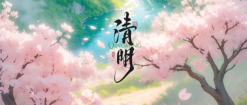 清明节节日祝福通用清新感公众号首图(2)