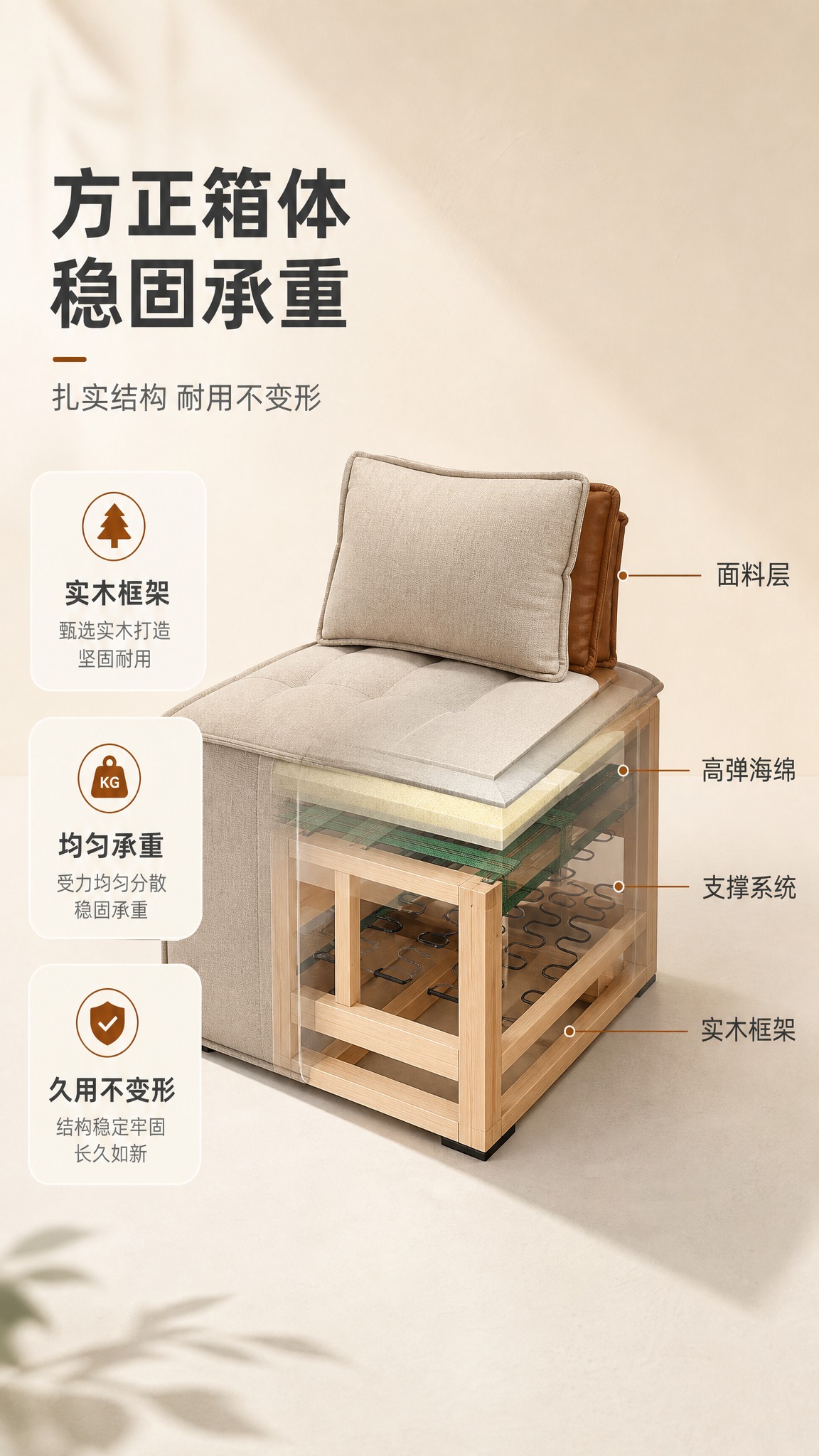 [商品] 使用【图1】模块化沙发单元，展示方正箱体结构；保留外… - 图片创意预览