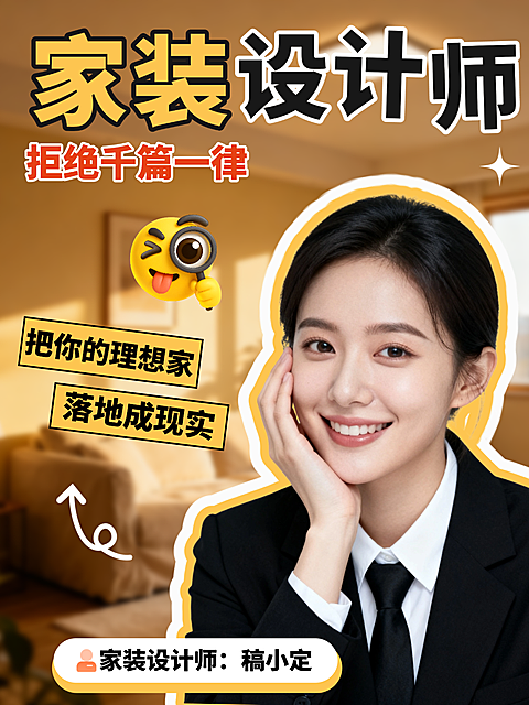 家装设计师小红书封面