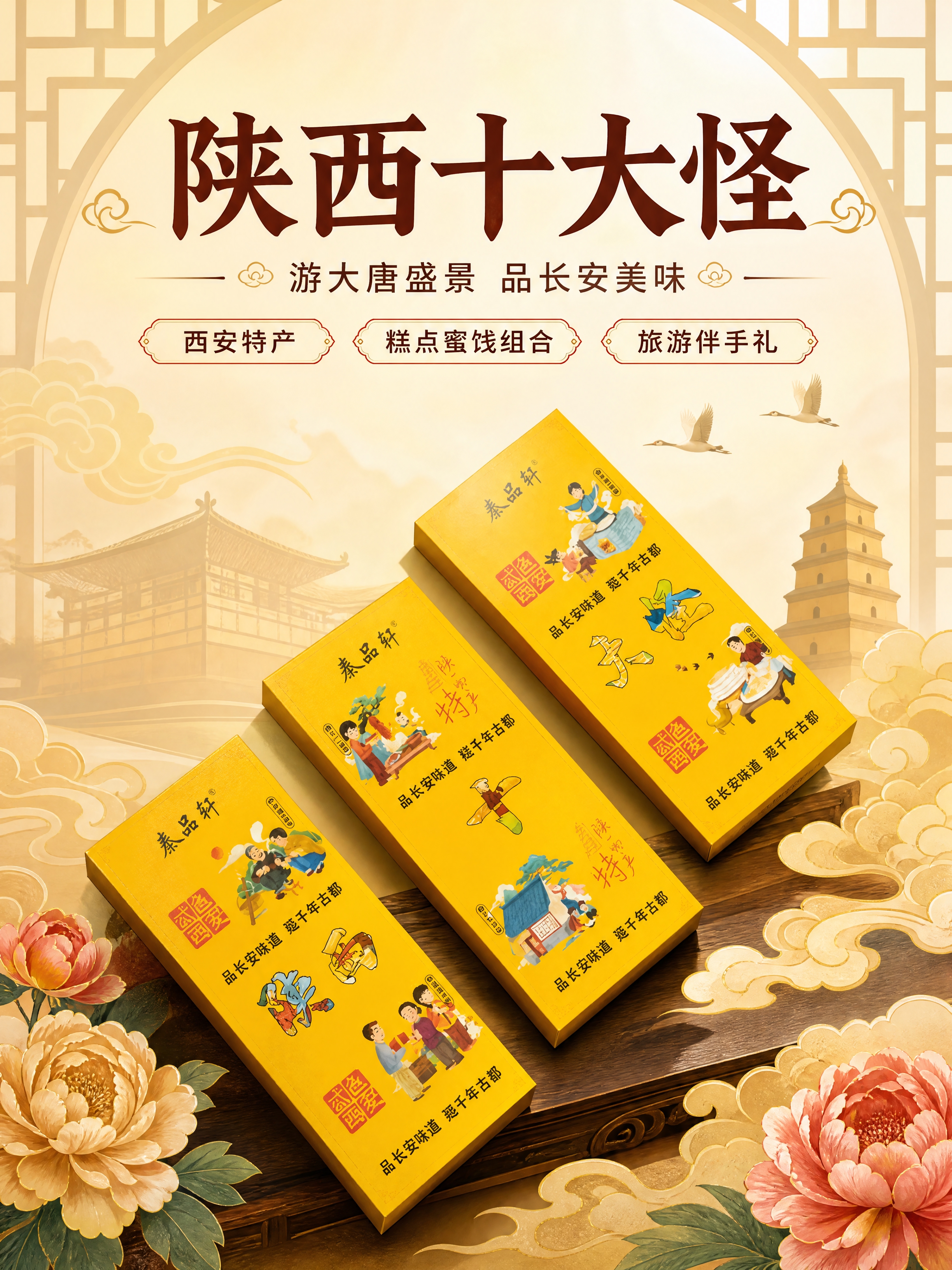 [商品] 使用【图1】陕西十大怪黄色礼盒三盒组合；保留礼盒外观… - 图片创意预览
