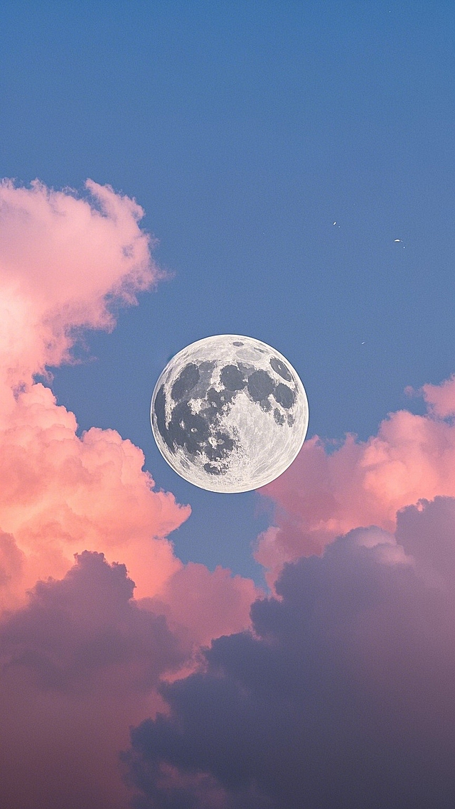 粉色手机壁纸，梦幻粉色云彩