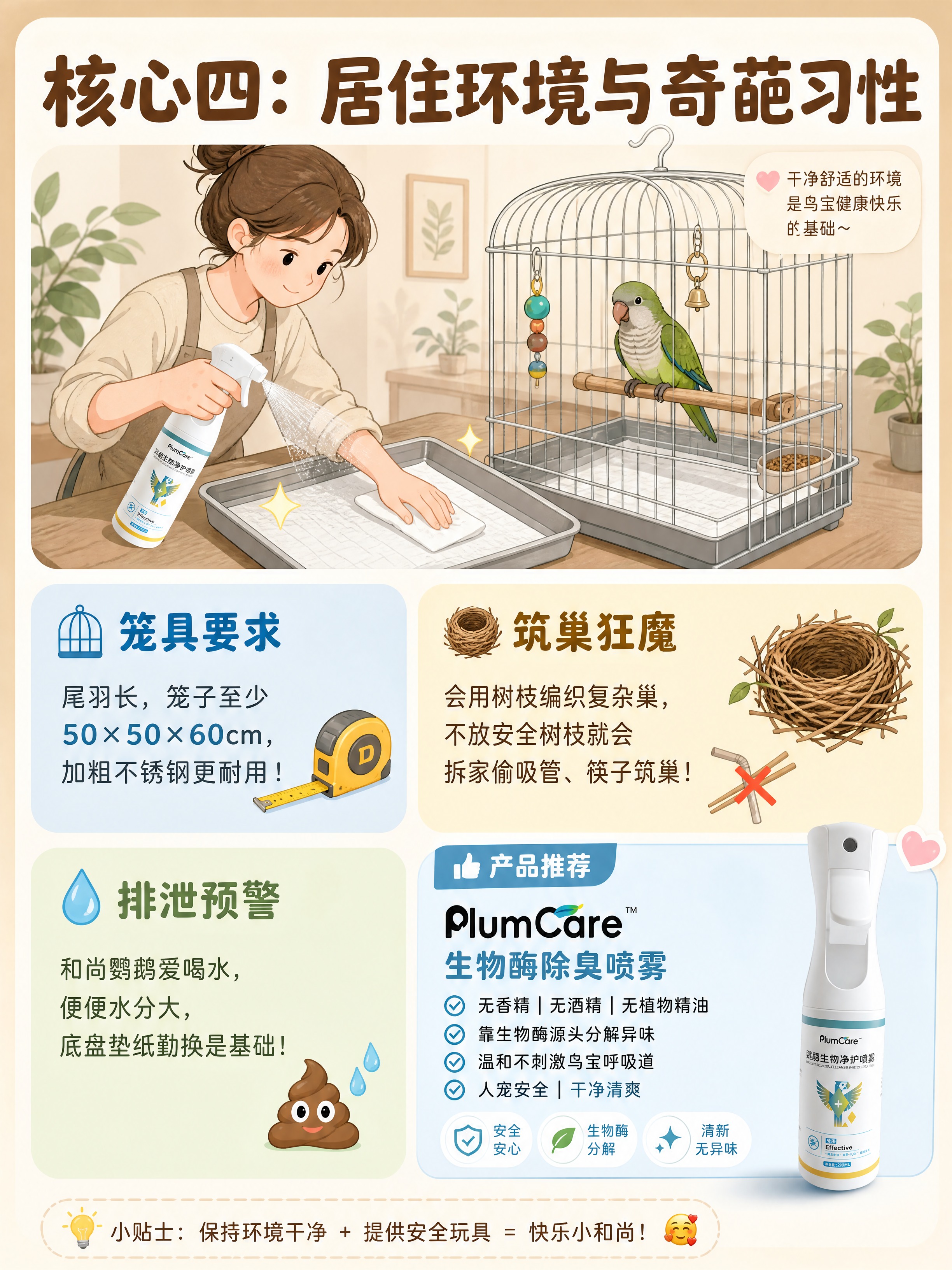 小红书科普图文内页，温暖治愈，米白浅棕底色，圆角卡片分区。顶部… - 图片创意预览
