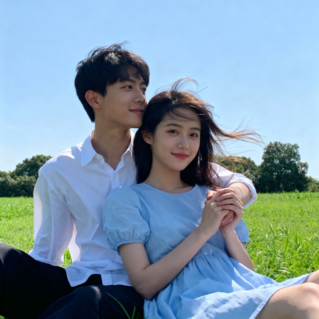 帮我生成20个写实风格的甜蜜浪漫主题的情侣照片，背景包括海边日落、蓝天绿地、室内温馨场景与黑白漫画等多种风格，情侣们或相拥、比心、亲吻、对视互动，整体色调丰富多变，洋溢着温暖幸福的氛围，呈现多样化的浪预览效果