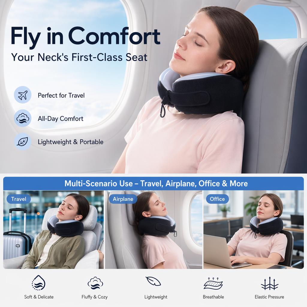 Memory Foam U-Shaped Neck Pillo… - 图片创意预览