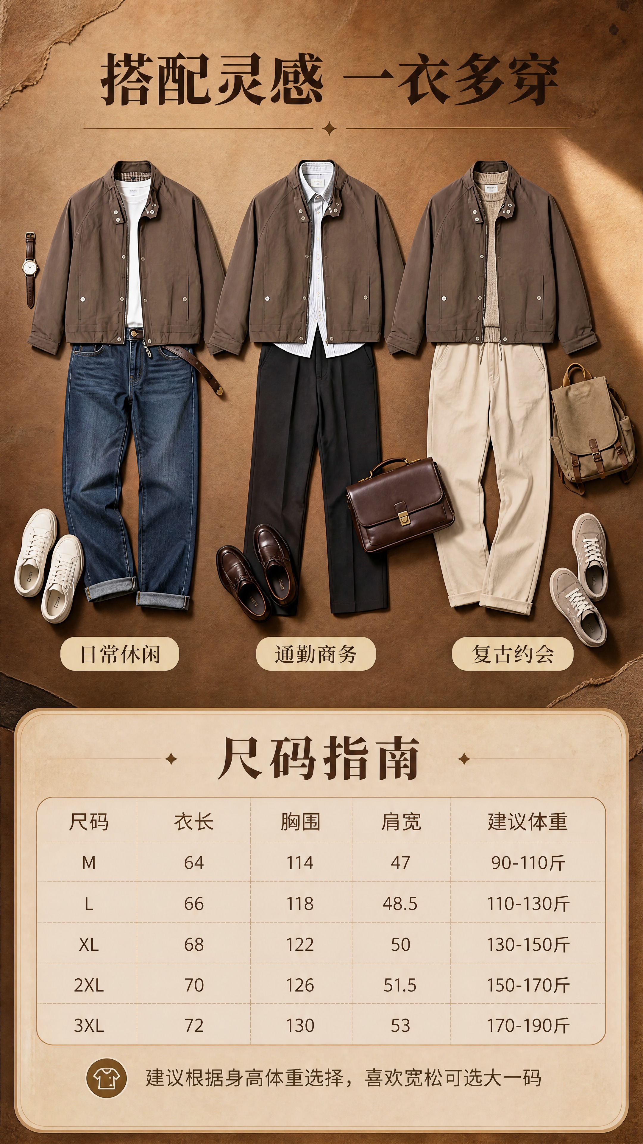 [商品] 使用【图1】美拉德棕色立领短款夹克；商品处理：保留立… - 图片创意预览