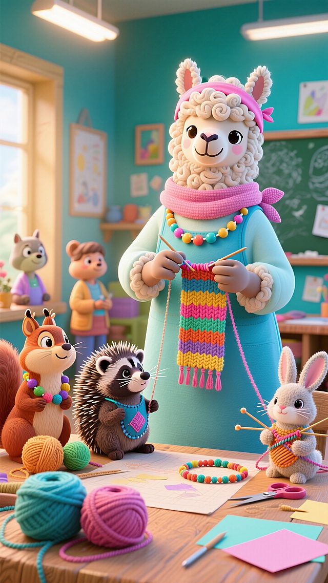 羊驼手工老师开课，小动物创作嗨翻天🎨